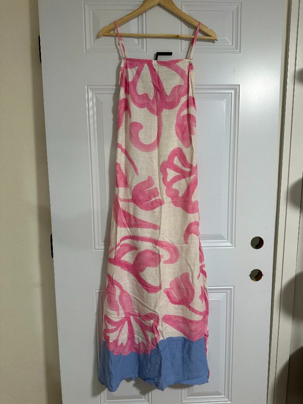 Pink and Blue Maxi Dress